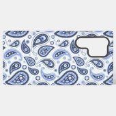 Blue Paisley Pattern Samsung Galaxy Hülle (Rückseite (Horizontal))