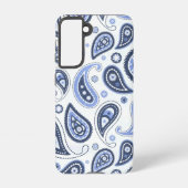 Blue Paisley Pattern Samsung Galaxy Hülle (Rückseite)