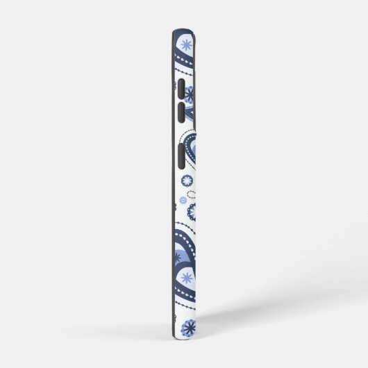 Blue Paisley Pattern Samsung Galaxy Hülle (Rechte Seite)