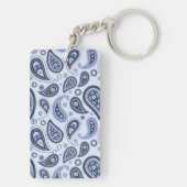 Blue Paisley Pattern Schlüsselanhänger (Rückseite)