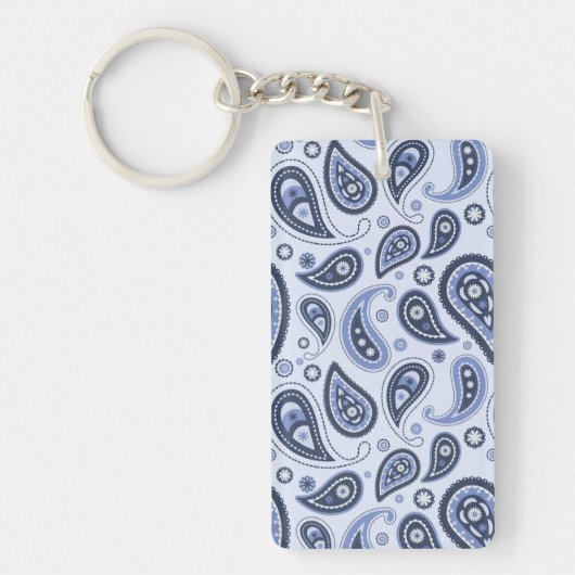 Blue Paisley Pattern Schlüsselanhänger (Vorderseite)