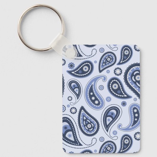 Blue Paisley Pattern Schlüsselanhänger (Vorderseite)