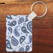 Blue Paisley Pattern Schlüsselanhänger (Rückseite)