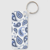 Blue Paisley Pattern Schlüsselanhänger (Rückseite)