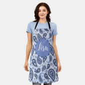 Blue Paisley Pattern Schürze (Getragen)