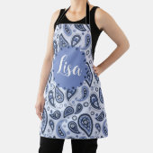 Blue Paisley Pattern Schürze (InSitu)