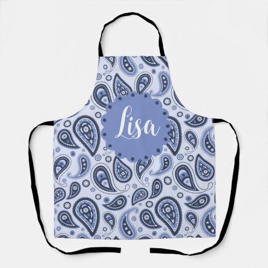 Blue Paisley Pattern Schürze (Vorderseite)