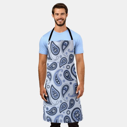 Blue Paisley Pattern Schürze (Getragen)