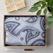 Blue Paisley Pattern Seidenpapier (Geschenk)