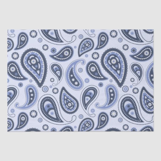 Blue Paisley Pattern Seidenpapier (Vorderseite)