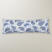 Blue Paisley Pattern Seitenschläferkissen (Rückseite)