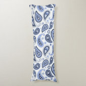 Blue Paisley Pattern Seitenschläferkissen (Vorderseite Vertikal)