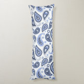 Blue Paisley Pattern Seitenschläferkissen (Rückseite (Vertikal))