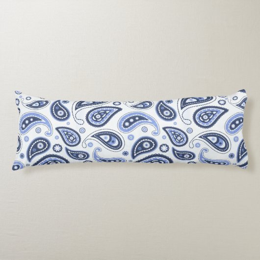 Blue Paisley Pattern Seitenschläferkissen (Vorderseite)
