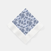 Blue Paisley Pattern Serviette (Ecke)