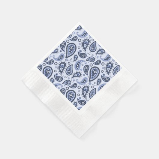 Blue Paisley Pattern Serviette (Ecke)
