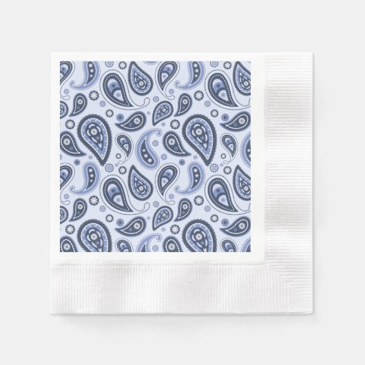 Blue Paisley Pattern Serviette (Vorderseite)