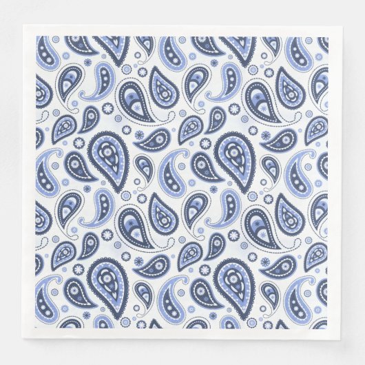 Blue Paisley Pattern Serviette (Vorderseite)