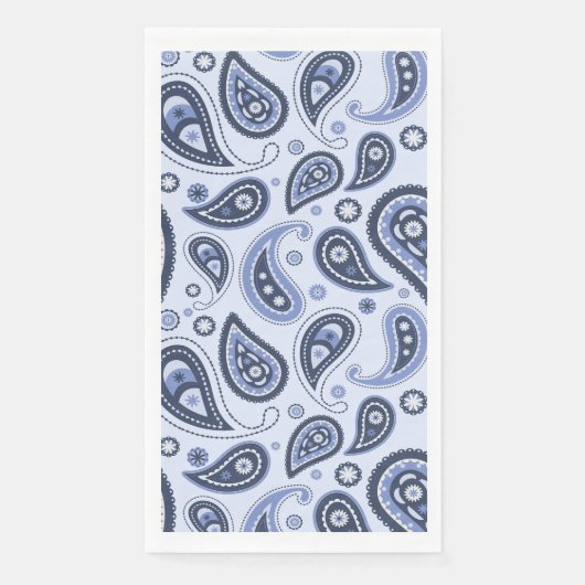Blue Paisley Pattern Serviette (Vorderseite)