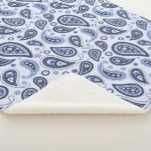 Blue Paisley Pattern Sherpadecke (3/4)