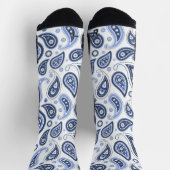 Blue Paisley Pattern Socken (Oben)
