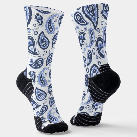 Blue Paisley Pattern Socken (Gewinkelt)