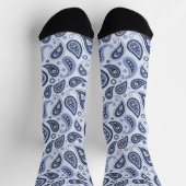 Blue Paisley Pattern Socken (Oben)
