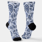 Blue Paisley Pattern Socken (Gewinkelt)