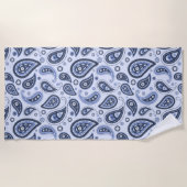 Blue Paisley Pattern Strandtuch (Vorderseite)