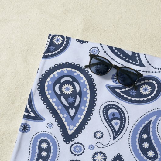 Blue Paisley Pattern Strandtuch (Beispiel)