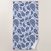 Blue Paisley Pattern Strandtuch (Vorderseite)