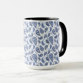 Blue Paisley Pattern Tasse (VorderseiteRechts)