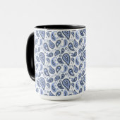 Blue Paisley Pattern Tasse (Vorderseite Links)