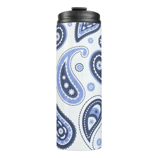 Blue Paisley Pattern Thermosbecher (Vorderseite)
