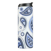 Blue Paisley Pattern Thermosbecher (Nach links gedreht)