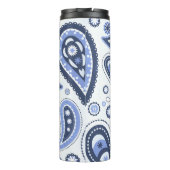 Blue Paisley Pattern Thermosbecher (Rückseite)