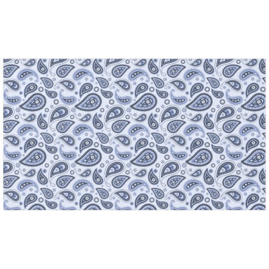 Blue Paisley Pattern Tischdecke (Vorderseite (Horizontal))