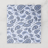 Blue Paisley Pattern Treuekarte (Außenseite Aufgefaltet)