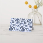 Blue Paisley Pattern Treuekarte (Rückseite)