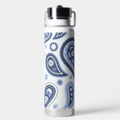 Blue Paisley Pattern Trinkflasche (Hinten)
