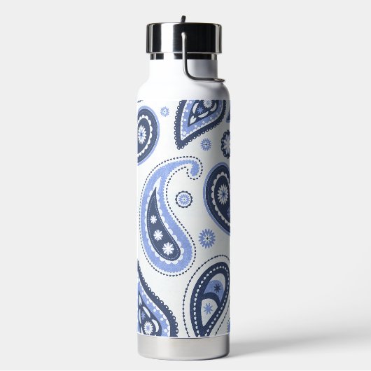 Blue Paisley Pattern Trinkflasche (Links)