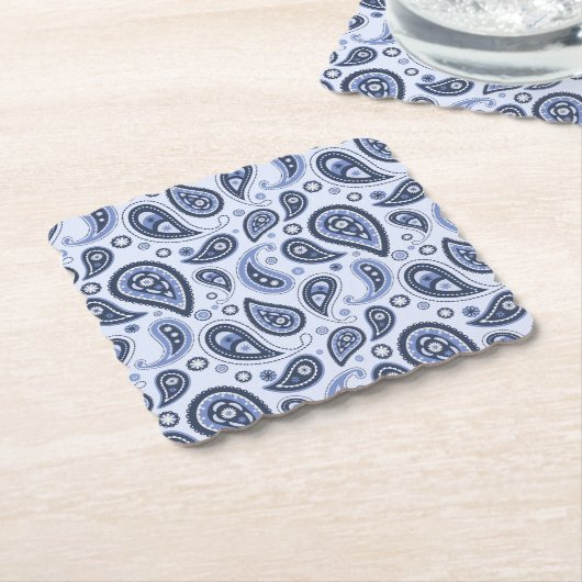 Blue Paisley Pattern Untersetzer (angewinkelt)
