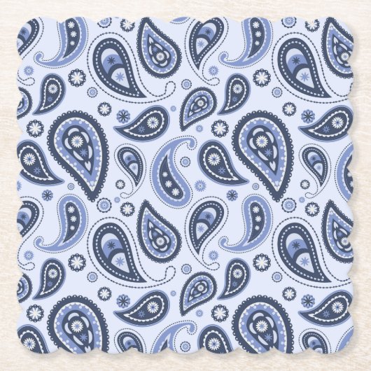 Blue Paisley Pattern Untersetzer (Vorderseite)