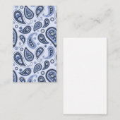 Blue Paisley Pattern Visitenkarte (Vorne/Hinten)
