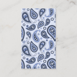 Blue Paisley Pattern Visitenkarte