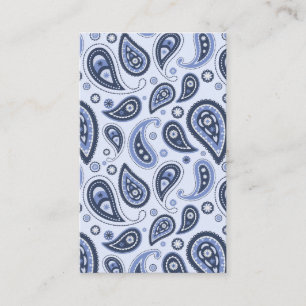 Blue Paisley Pattern Visitenkarte