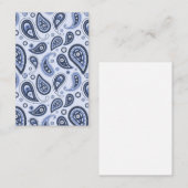 Blue Paisley Pattern Visitenkarte (Vorne/Hinten)