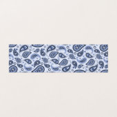 Blue Paisley Pattern Visitenkarten (Außenseite Aufgefaltet)