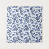 Blue Paisley Pattern Wandteppich (Vorderseite (Horizontal))