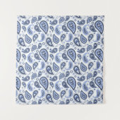 Blue Paisley Pattern Wandteppich (Vorderseite)